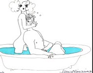 Vivante still — a woman and a man sharing a bubble bath